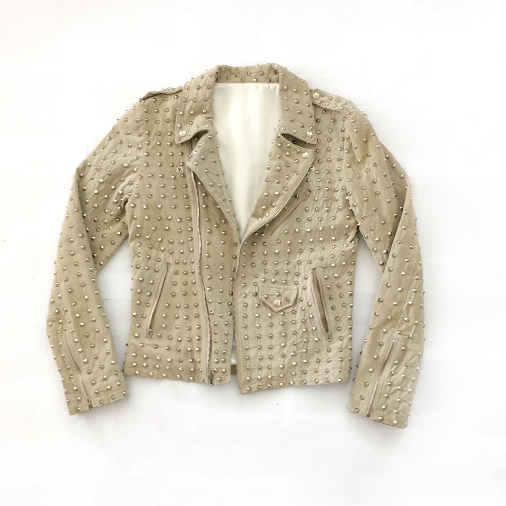 Custom PRADA Suede Spiked Jacket